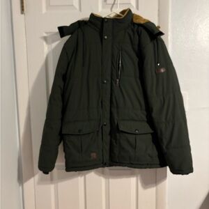 Men's Dark Green Puffer Jacket